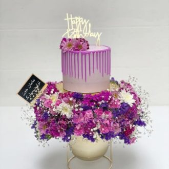 سفارش کیک تولد و باکس گل برای پسر