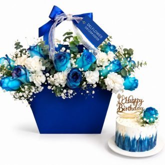 باکس گل و کیک تولد خاص